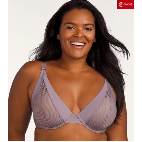 ThirdLove Other - NWT Third Love Shadow Stipe Plunge Lace Bra 36E